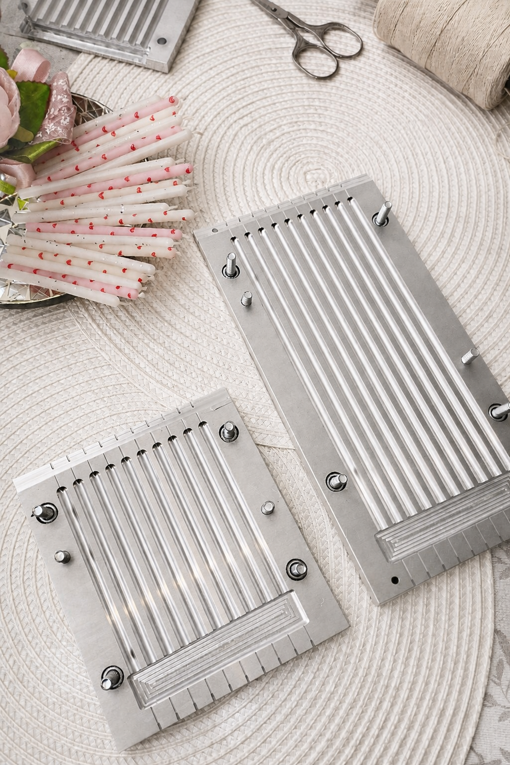 Aluminium Candle Mold For Long Thin Candles, Bento Candles, Birthday Candles, Church Candles, Easter Candles  (Size options)